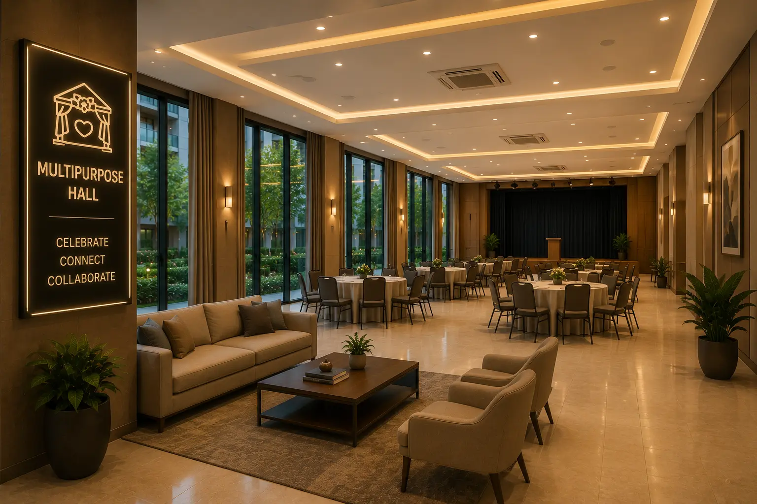 Multipurpose hall amenity